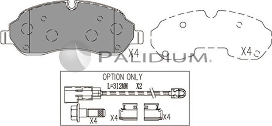 Ashuki P1-1576 - Тормозные колодки, дисковые, комплект unicars.by