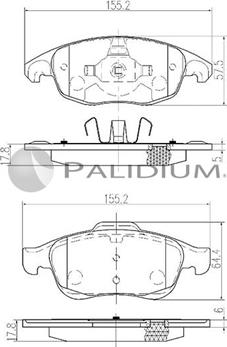 Ashuki P1-1092 - Тормозные колодки, дисковые, комплект unicars.by