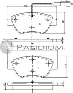 Ashuki P1-1044 - Тормозные колодки, дисковые, комплект unicars.by