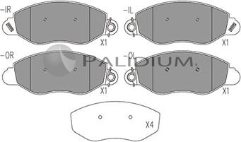 Ashuki P1-1056 - Тормозные колодки, дисковые, комплект unicars.by