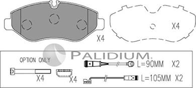 Ashuki P1-1052 - Тормозные колодки, дисковые, комплект unicars.by