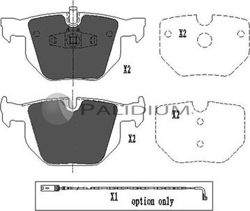 Ashuki P1-1069 - Тормозные колодки, дисковые, комплект unicars.by