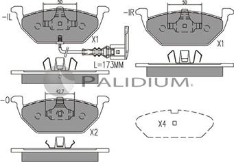 Ashuki P1-1001 - Тормозные колодки, дисковые, комплект unicars.by