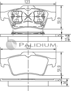 Ashuki P1-1034 - Тормозные колодки, дисковые, комплект unicars.by