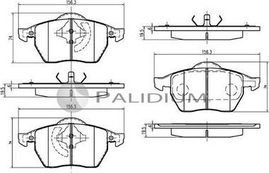 Ashuki P1-1025 - Тормозные колодки, дисковые, комплект unicars.by