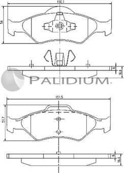 Ashuki P1-1022 - Тормозные колодки, дисковые, комплект unicars.by