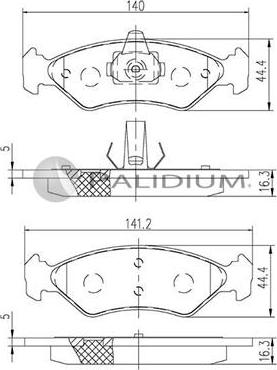 Ashuki P1-1156 - Тормозные колодки, дисковые, комплект unicars.by