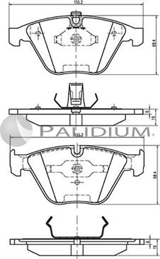 Ashuki P1-1073 - Тормозные колодки, дисковые, комплект unicars.by