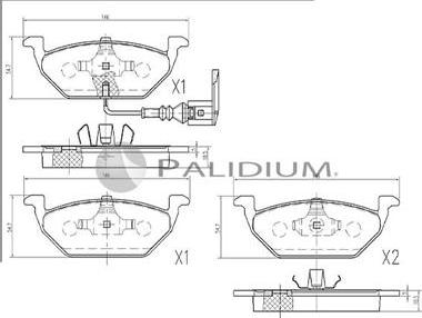 Ashuki P1-1105 - Тормозные колодки, дисковые, комплект unicars.by