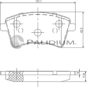 Ashuki P1-1184 - Тормозные колодки, дисковые, комплект unicars.by