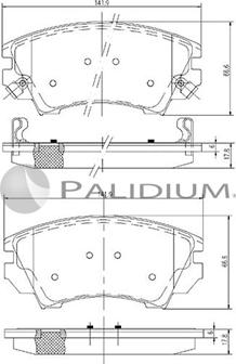 Ashuki P1-1181 - Тормозные колодки, дисковые, комплект unicars.by