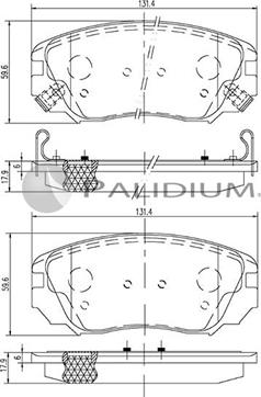 Ashuki P1-1182 - Тормозные колодки, дисковые, комплект unicars.by