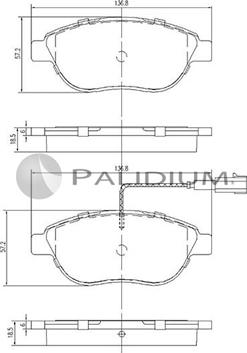 Ashuki P1-1130 - Тормозные колодки, дисковые, комплект unicars.by