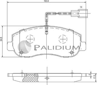 Ashuki P1-1131 - Тормозные колодки, дисковые, комплект unicars.by