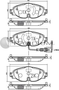 Ashuki P1-1133 - Тормозные колодки, дисковые, комплект unicars.by