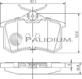 Ashuki P1-1121 - Тормозные колодки, дисковые, комплект unicars.by