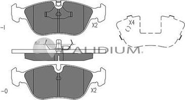 Ashuki P1-1171 - Тормозные колодки, дисковые, комплект unicars.by