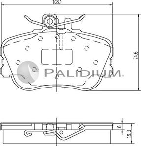 Ashuki P1-1300 - Тормозные колодки, дисковые, комплект unicars.by