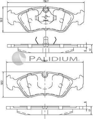 Ashuki P1-1311 - Тормозные колодки, дисковые, комплект unicars.by