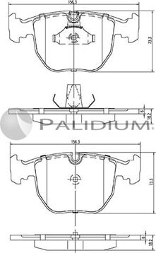 Ashuki P1-1222 - Тормозные колодки, дисковые, комплект unicars.by