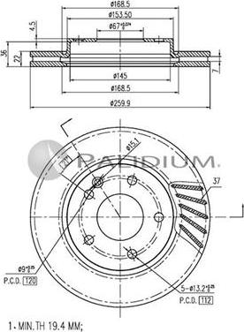 Ashuki P330-068 - Тормозной диск unicars.by