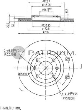 Ashuki P330-073 - Тормозной диск unicars.by