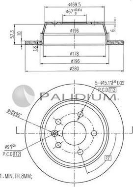 Ashuki P330-116 - Тормозной диск unicars.by