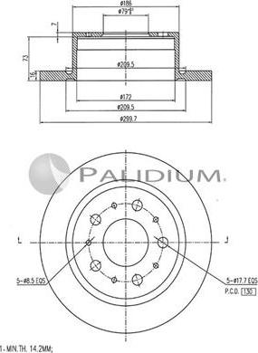 Ashuki P331-041 - Тормозной диск unicars.by