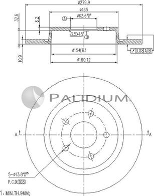 Ashuki P331-030 - Тормозной диск unicars.by