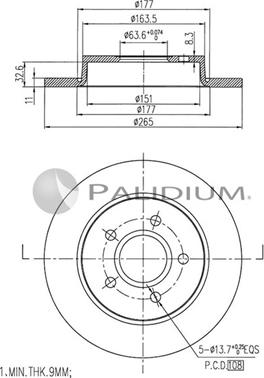 Ashuki P331-033 - Тормозной диск unicars.by