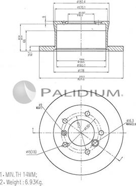 Ashuki P331-077 - Тормозной диск unicars.by