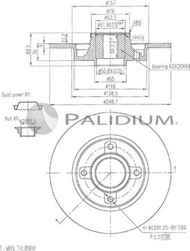 Ashuki P331-114 - Тормозной диск unicars.by