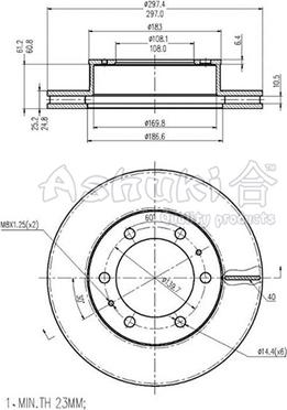 Ashuki T603-40 - Тормозной диск unicars.by