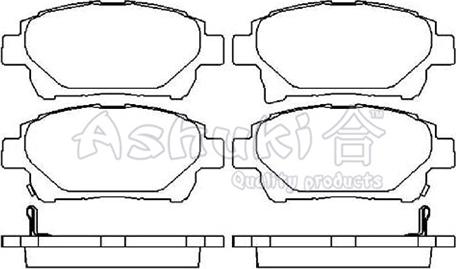 Ashuki T113-10 - Тормозные колодки, дисковые, комплект unicars.by