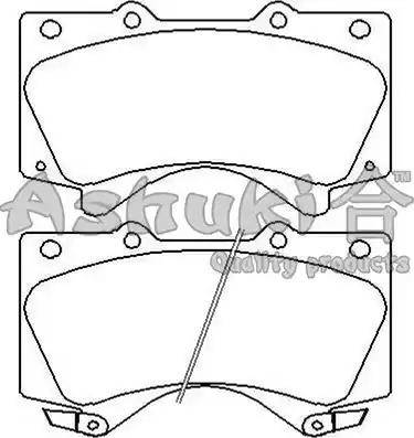 Ashuki T112-92 - Тормозные колодки, дисковые, комплект unicars.by