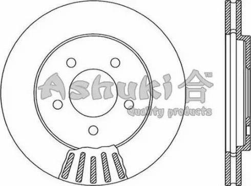 Ashuki US104303 - Тормозной диск unicars.by