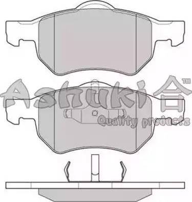 Ashuki US104204 - Тормозные колодки, дисковые, комплект unicars.by