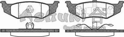 Ashuki US104236 - Тормозные колодки, дисковые, комплект unicars.by