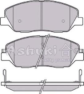 Ashuki Y025-02 - Тормозные колодки, дисковые, комплект unicars.by