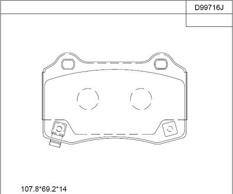 Asimco KD99716 - Тормозные колодки, дисковые, комплект unicars.by