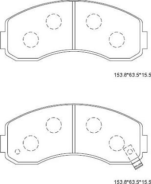 Asimco KD9620 - Тормозные колодки, дисковые, комплект unicars.by