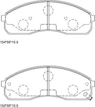 Asimco KD9711 - Тормозные колодки, дисковые, комплект unicars.by