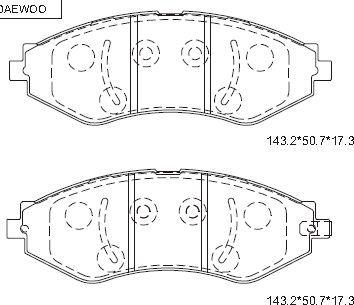 Asimco KD9734F - Тормозные колодки, дисковые, комплект unicars.by