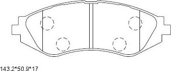 Asimco KD9734 - Тормозные колодки, дисковые, комплект unicars.by