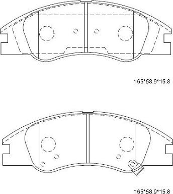 Asimco KD9720 - Тормозные колодки, дисковые, комплект unicars.by