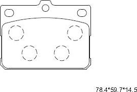 Asimco KD4617 - Тормозные колодки, дисковые, комплект unicars.by