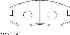 Asimco KD4718W - Тормозные колодки, дисковые, комплект unicars.by