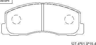 Asimco KD4724 - Тормозные колодки, дисковые, комплект unicars.by