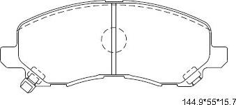 Asimco KD4722 - Тормозные колодки, дисковые, комплект unicars.by