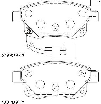 Asimco KD6602 - Тормозные колодки, дисковые, комплект unicars.by